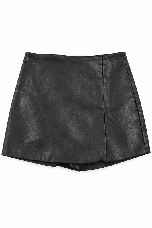 Leder Skort