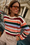 Multicolor Streifenpullover