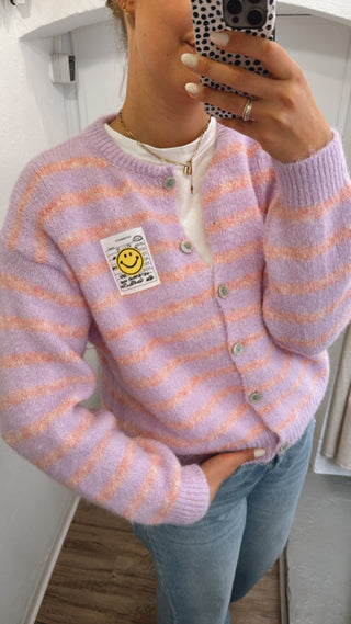 Cardigan Smiley gestreift