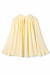 Bluse gelb mit hohem Kragen