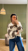 Grobstrick Cardigan mit Schleifen