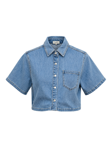Jeans Hemd crop kurzarm