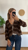 Wellenstrickjacke