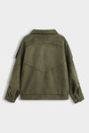 Suede Look Blouson – Khaki