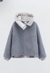 Jacke mit abnehmbarer Kapuze & Kontrastdetails
