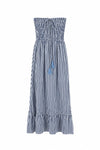 Musselin-Maxi Kleid mit Streifen