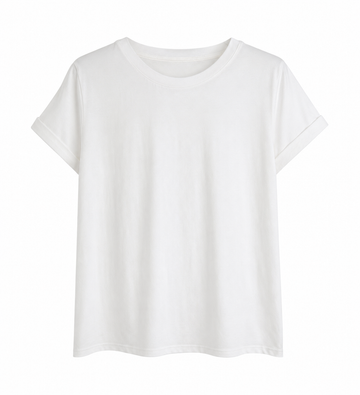 Basic Shirt gekrempelter Arm