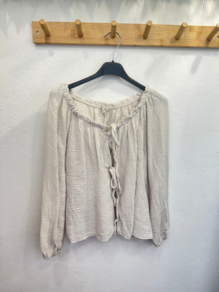Musselinbluse mit Schleifen