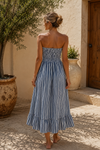 Musselin-Maxi Kleid mit Streifen