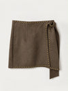 Skort Wildleder mit Nieten