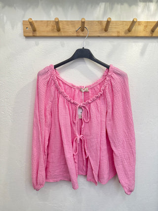 Musselinbluse mit Schleifen
