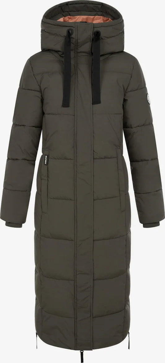 Sublevel Winterjacke 'Damen Winter Jacke Mantel Parka Steppjacke Steppmantel Extra Lang 124'‌‌‌ in Grün
