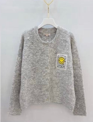 Cardigan Smiley grau