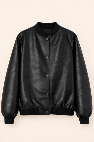 Lederjacke geflochten