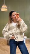 Grobstrick Cardigan mit Schleifen