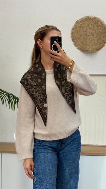 Wendeschal mit Paisley-Muster
