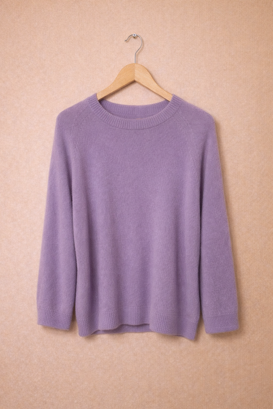 Baby Alpaka Pullover violett