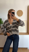 Wellenstrickjacke
