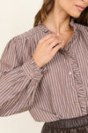 Rüschen Stripe Bluse