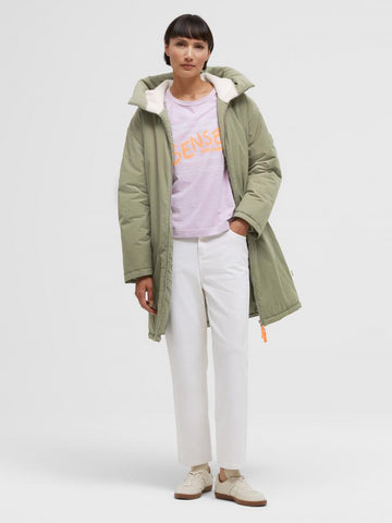 Lange Winterjacke OH:YEA mit Kapuze