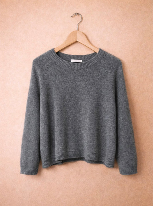 Baby Alpaka Pullover grau