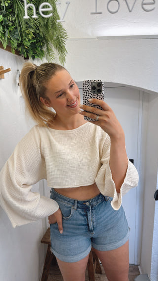Musselin Crop Top