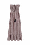 Musselin-Maxi Kleid mit Streifen