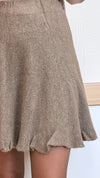 Weich fallender Strickrock mit Volants