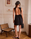 Rückenfreies Minikleid Schwarz