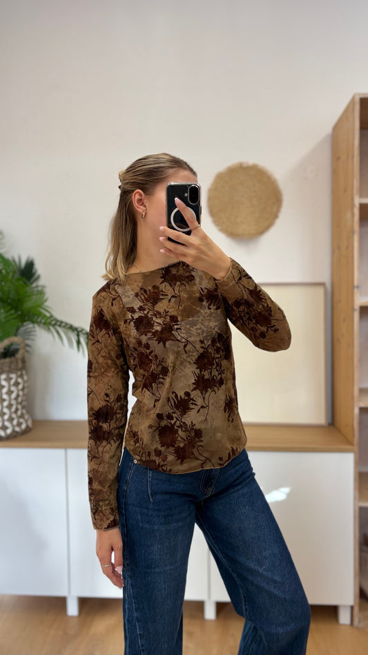 Autumn Bloom Mesh Longsleeve