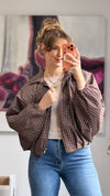 Karo Jacke braun/schwarz