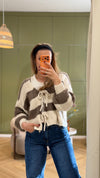 Grobstrick Cardigan mit Schleifen