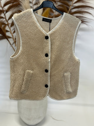 Teddy Weste beige