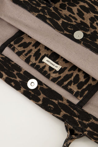 Großer Shopper mit Leopardenmuster