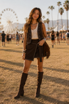 Skort Wildleder mit Nieten