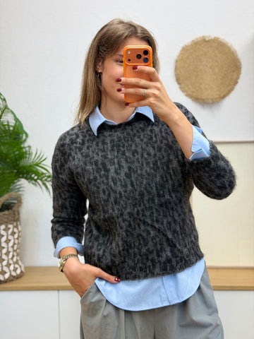 Leo Pullover grau