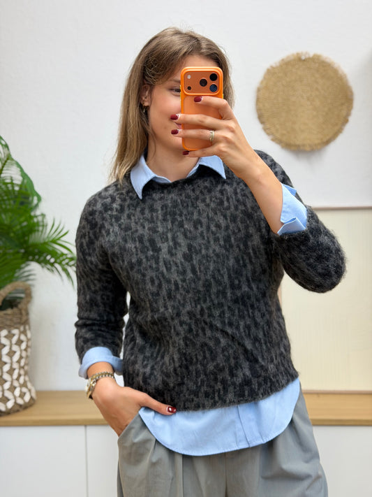 Leo Pullover grau