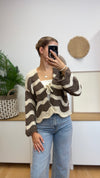 Wellenstrickjacke