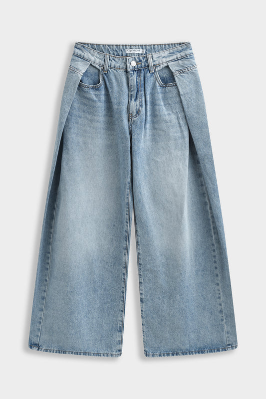 Wide Leg Jeans mit besonderem Bund ZR9082-38