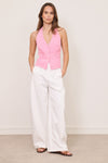 Denim Weste Rose