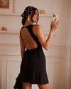 Rückenfreies Minikleid Schwarz