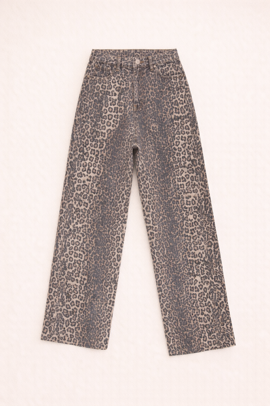 Leopard Print Jeans – Straight Leg
