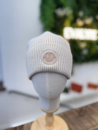Mütze - "Smiley" - ungefüttert creme