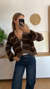 Wellenstrickjacke