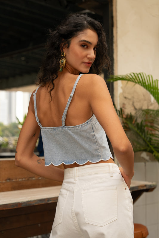 Denim Top Filo