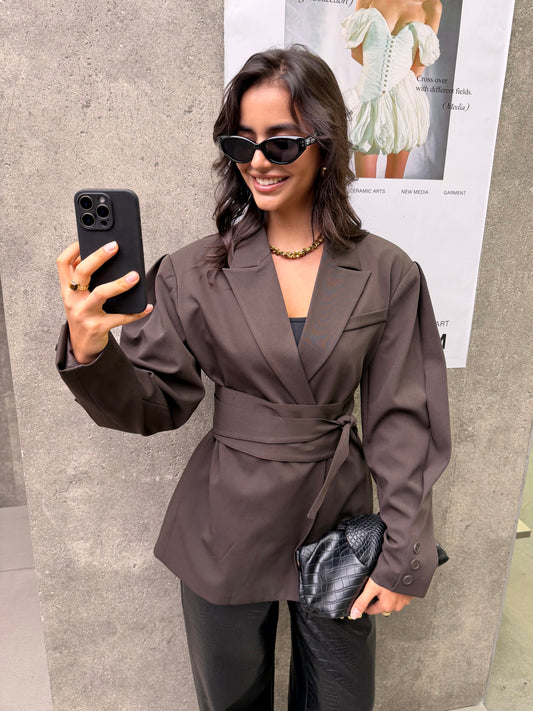 Blazer mit Gürtel