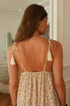 Stufen-Maxikleid mit floralem Allover-Print