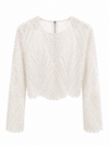 Pailletten Langarm Top Damen