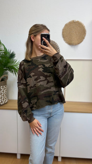 Camouflage Shirt im Destroyed-Look