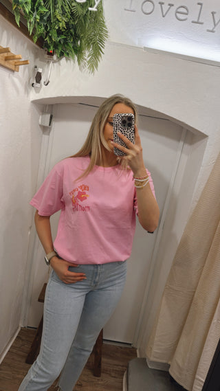 „ Enjoy“ Shirt pink